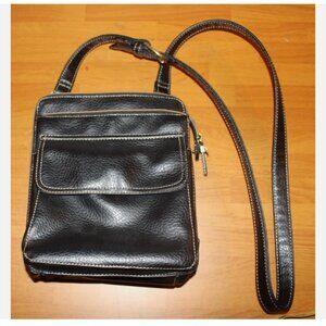 Relic Black Pebbled Organizer Crossbody Bag Adjustable Strap Purse Pocketbook